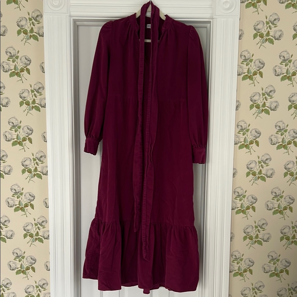 Elegant Burgundy Long Dress